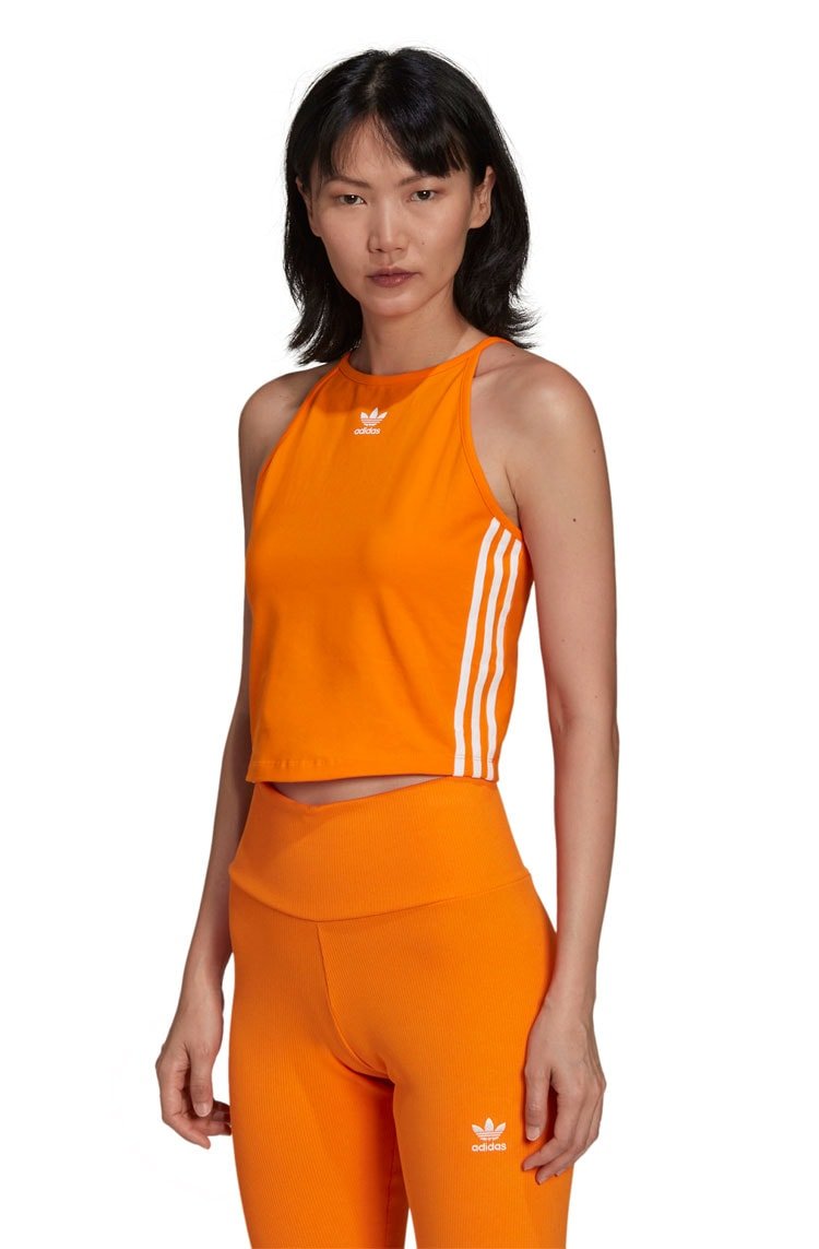 Regata Adidas Adicolor Classics Laranja/Branco - NewSkull