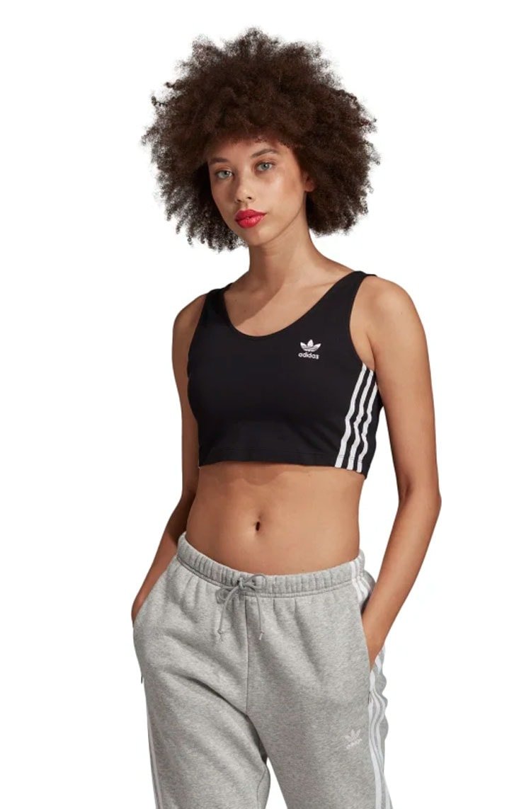Regata ADIDAS Crop Feminina Preta - NewSkull