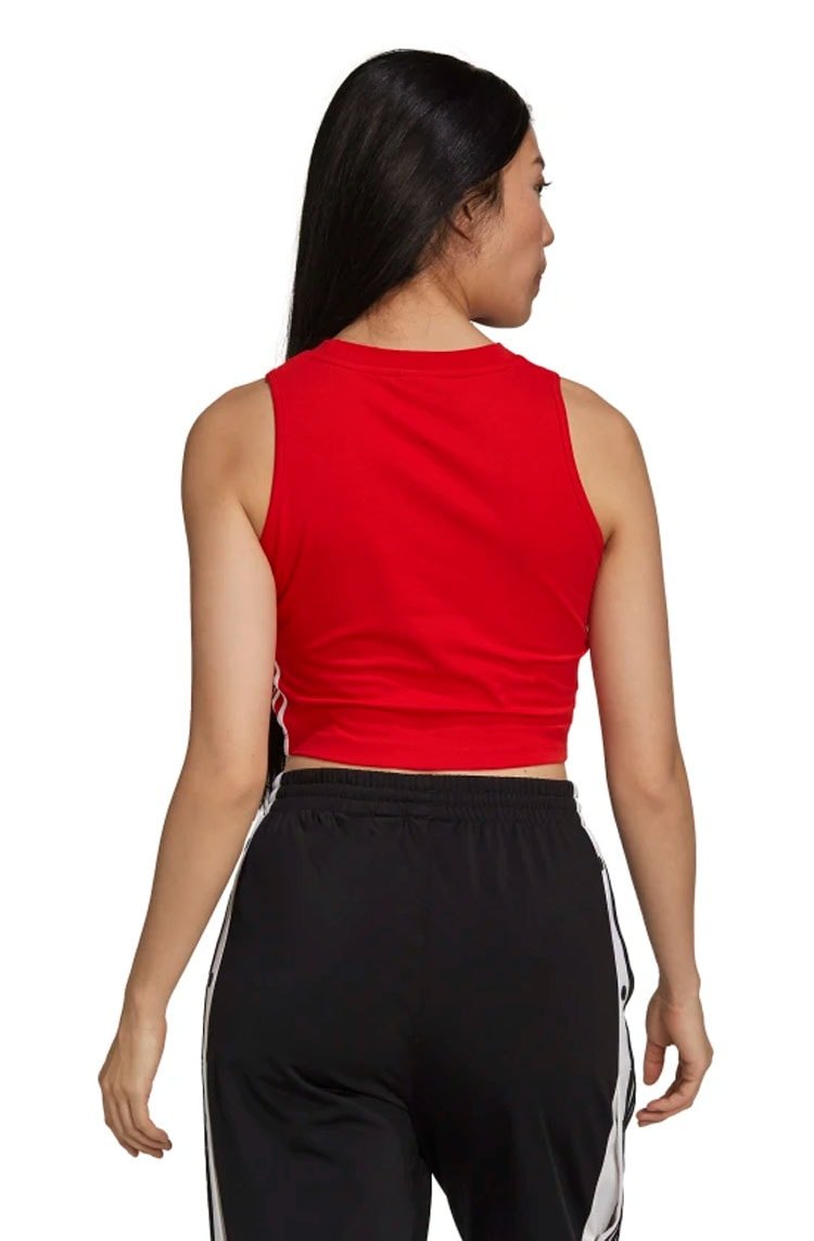 Regata Adidas Cropped Adicolor Classics Vermelho/Branco - NewSkull