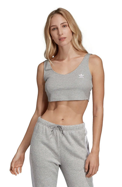 Regata ADIDAS Cropped Feminino Cinza - NewSkull