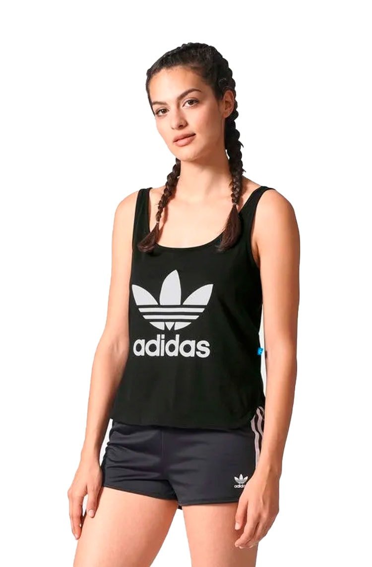 Regata ADIDAS Loose Crop Feminina Preta - NewSkull