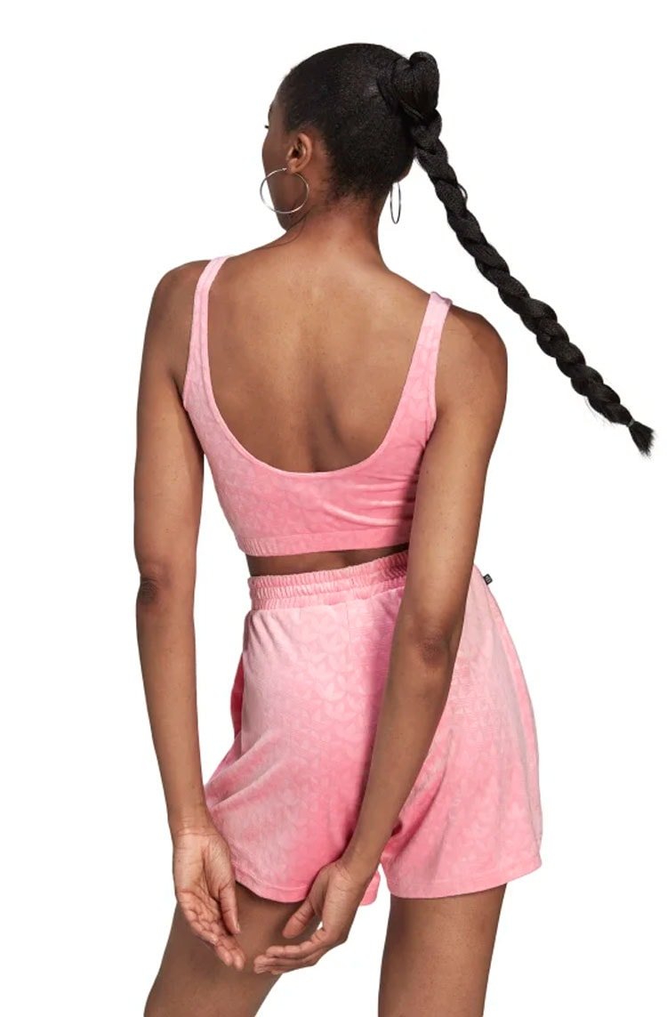 Regata Adidas Top Cropped Valvet Rosa - NewSkull
