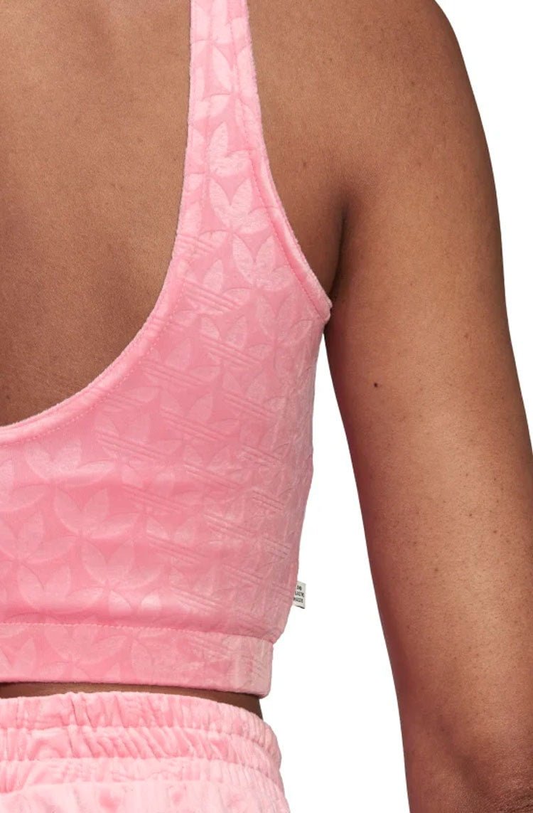 Regata Adidas Top Cropped Valvet Rosa - NewSkull