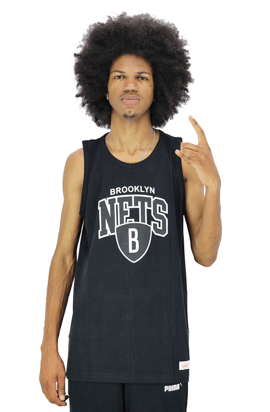 REGATA MITCHELL E NESS ARCH BROOKLYN NETS PRETA - NewSkull