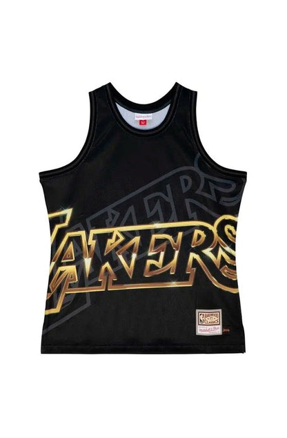 Regata Mitchell & Ness Swingman Jersey Big Face Fashion Tank Los Angeles Lakers - Preta - NewSkull