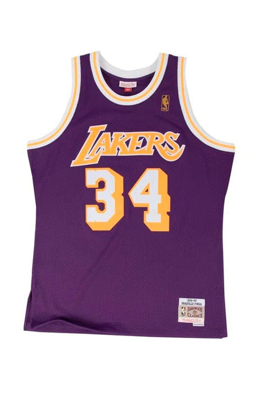 Regata Mitchell & Ness Swingman Jersey Los Angeles Lakers Shaquille Oneal 1999 - 2000 Roxa - NewSkull