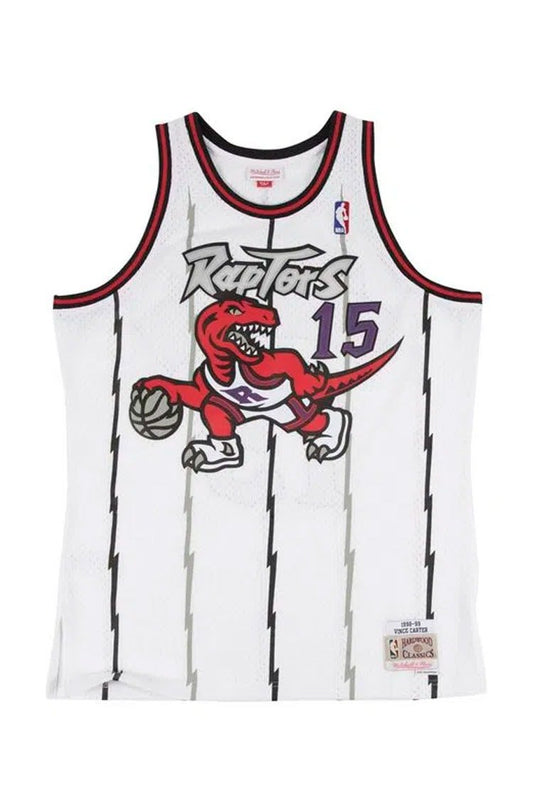 Regata Mitchell & Ness Swingman Jersey Toronto Raptors Home Vincent Carter 1998 - 1999 Branca - NewSkull