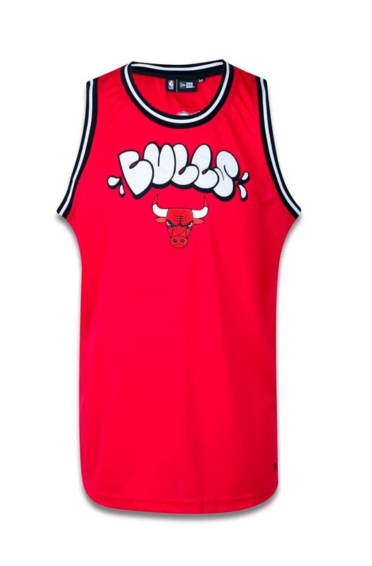 Regata New Era Performance Chicago Bulls Street Life Bold Vermelho/Branco - NewSkull