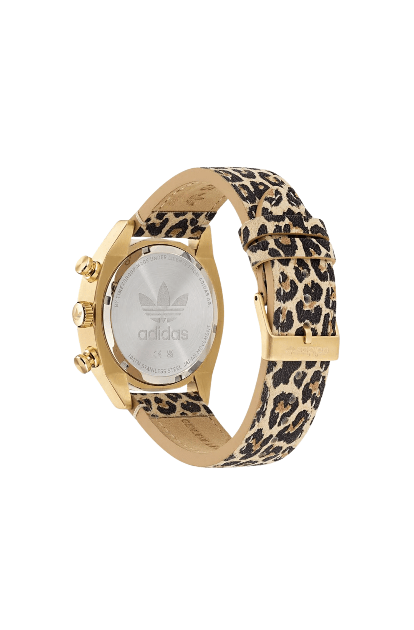 Relógio Adidas Edition Two Animal Print Dourado/Marrom - NewSkull