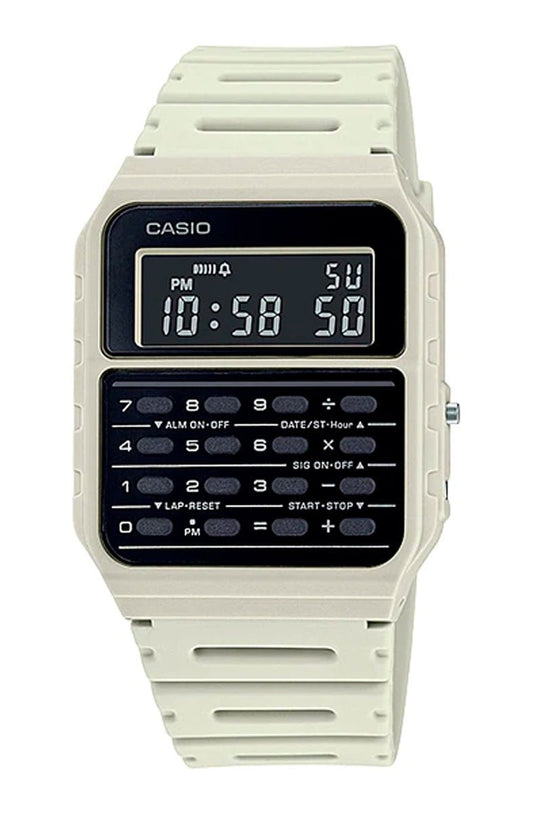 Relógio Casio Digital Data Bank Branco/Preto CA - 53WF - 8BDF - NewSkull