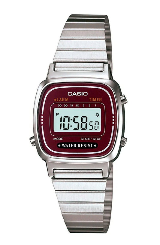 Relógio Casio Digital Vintage Prata LA670WA - 4DF - NewSkull