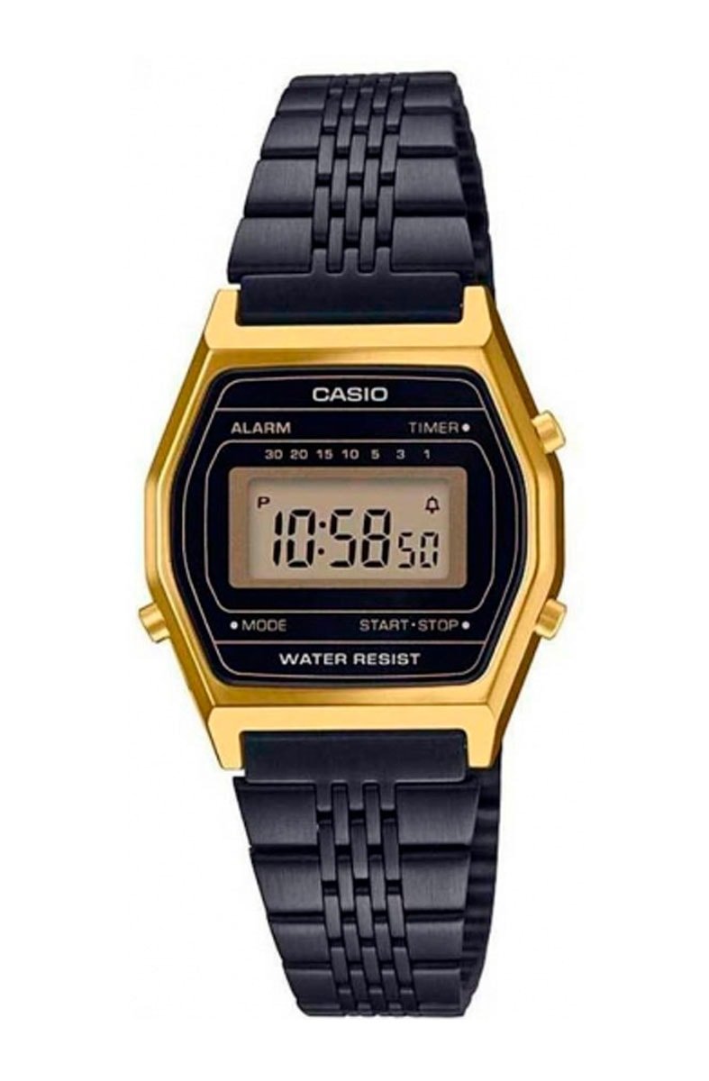 Relógio Casio Digital Vintage Preto/Dourado LA690WGB - 1DF - NewSkull