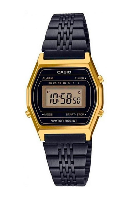 Relógio Casio Digital Vintage Preto/Dourado LA690WGB - 1DF - NewSkull