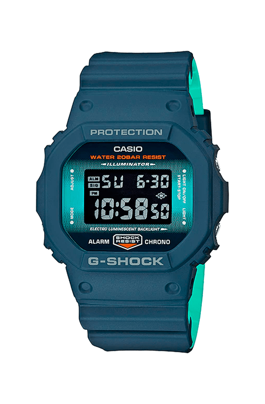 Relógio Casio G - Shock Azul/Verde DW - 5600CC - 2DR - NewSkull