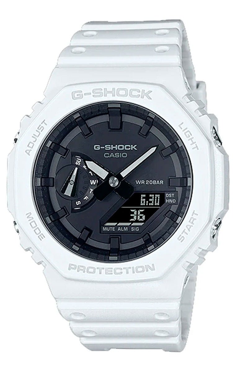 Relógio Casio G - Shock Digital Analogico GA - 2100 - 7ADR Branco/Preto - NewSkull