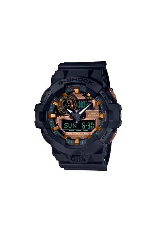 Relógio Casio G - Shock Digital - Analógico Série GA - 700 Preto/Dourado - NewSkull