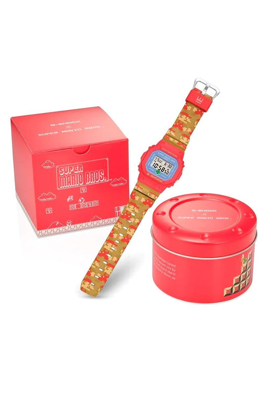 Relógio Casio G - Shock Super Mário Bros DW - 5600SMB - 4DR Vermelho/Verde - NewSkull