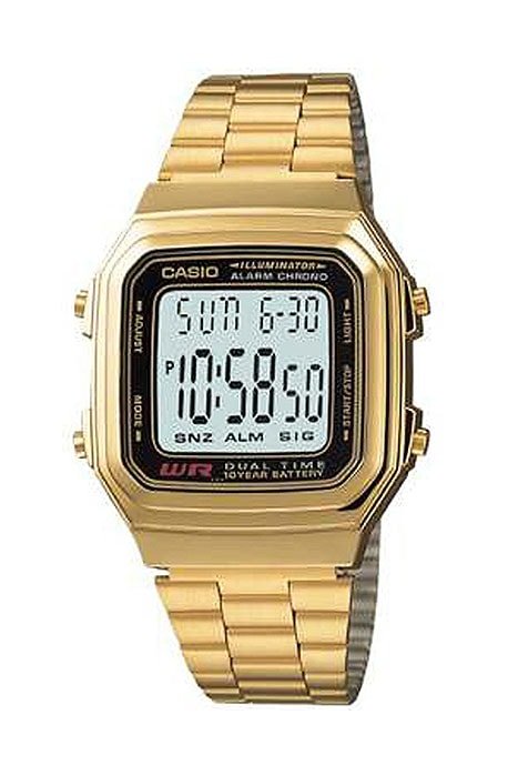 Relógio Casio Vintage Dourado A178WGA - 1ADF - NewSkull