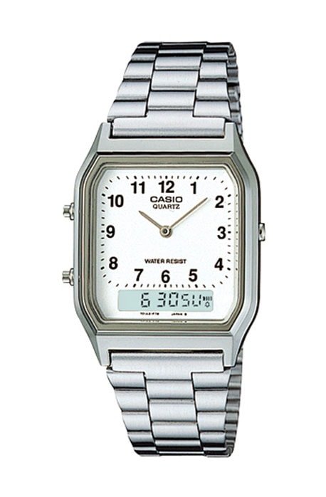 Relógio Casio Vintage Prata AQ - 230A - 7BMQ - NewSkull