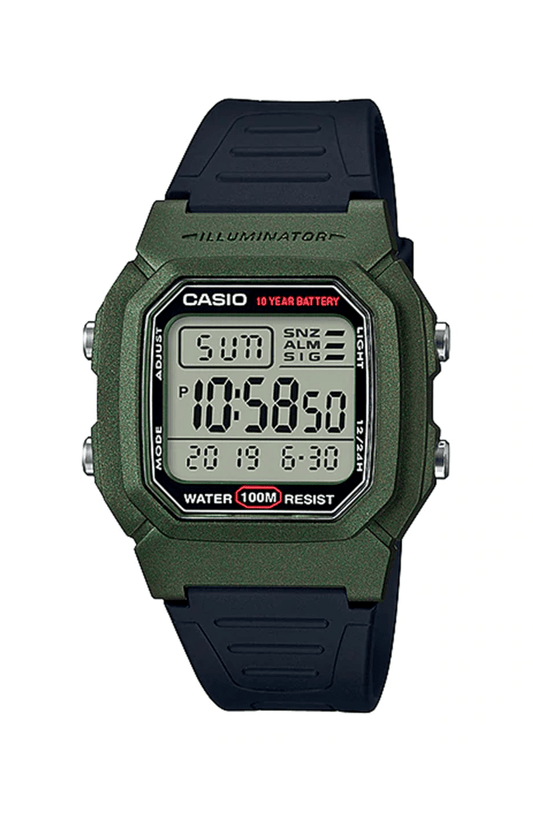 Relógio Casio Vintage Verde W - 800HM - 3AVDF - NewSkull