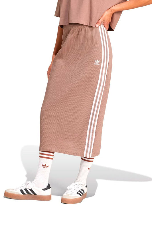 Saia Adidas Knit Skirt Marrom/Branco - NewSkull