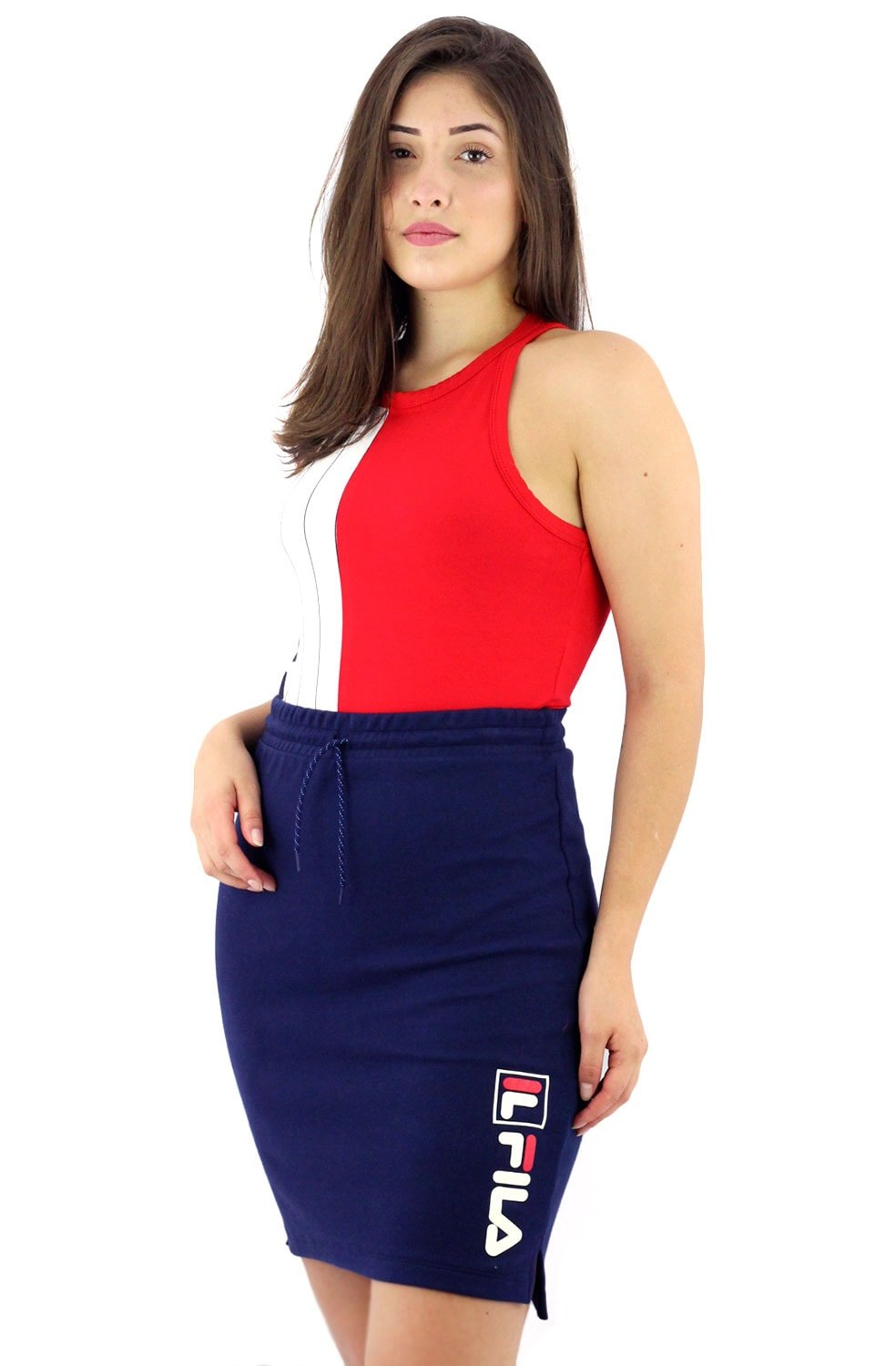 Saia FILA FBox Letter Feminino Azul - NewSkull