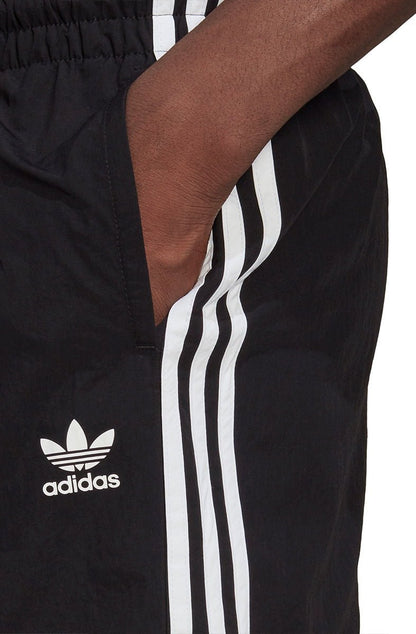 Short Adidas Natação Adicolor Classics 3 Stripes Preto/Branco - NewSkull