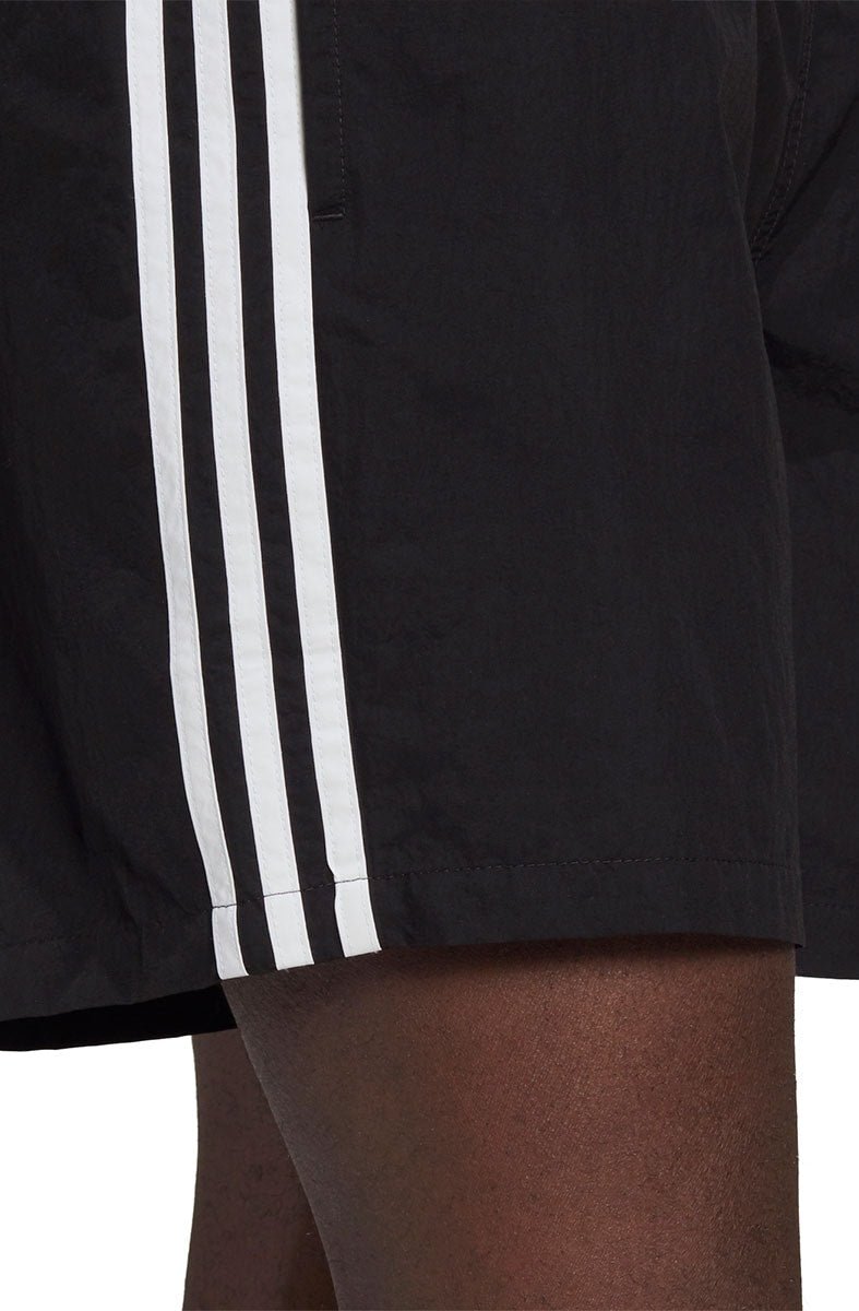 Short Adidas Natação Adicolor Classics 3 Stripes Preto/Branco - NewSkull