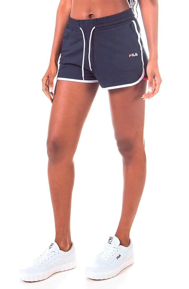 Short Fila Acqua Feminino Azul/Branco - NewSkull