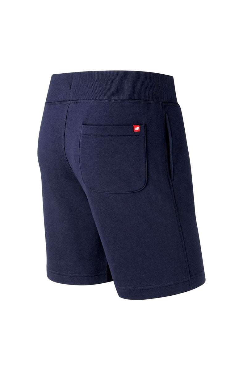 Short New Balance Essentials Stacked Logo Azul Marinho/Branco - NewSkull