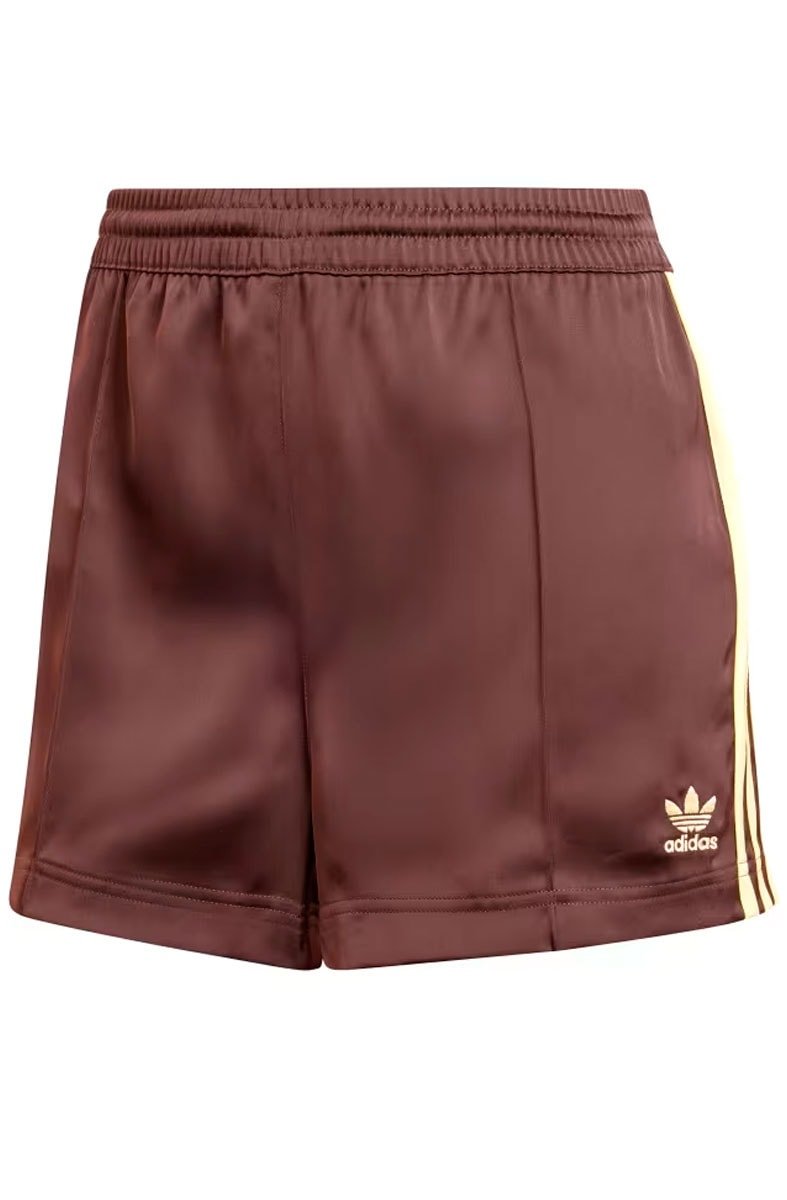 Shorts Adidas 3 - stripes Satin Marrom - NewSkull