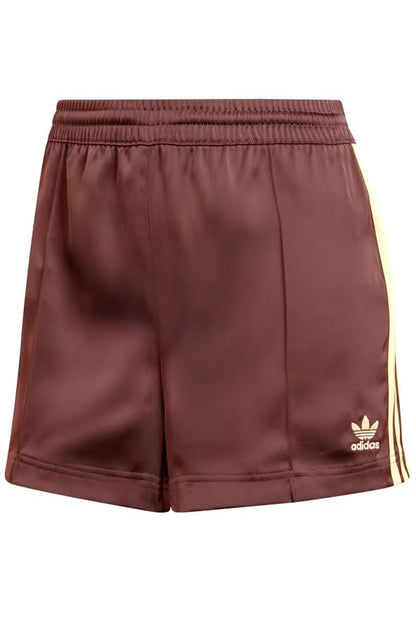 Shorts Adidas 3 - stripes Satin Marrom - NewSkull