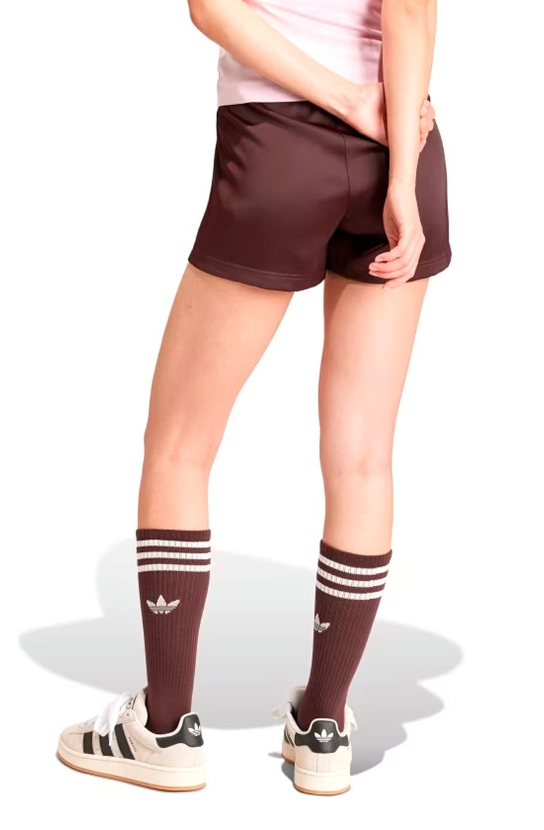 Shorts Adidas 3 - stripes Satin Marrom - NewSkull