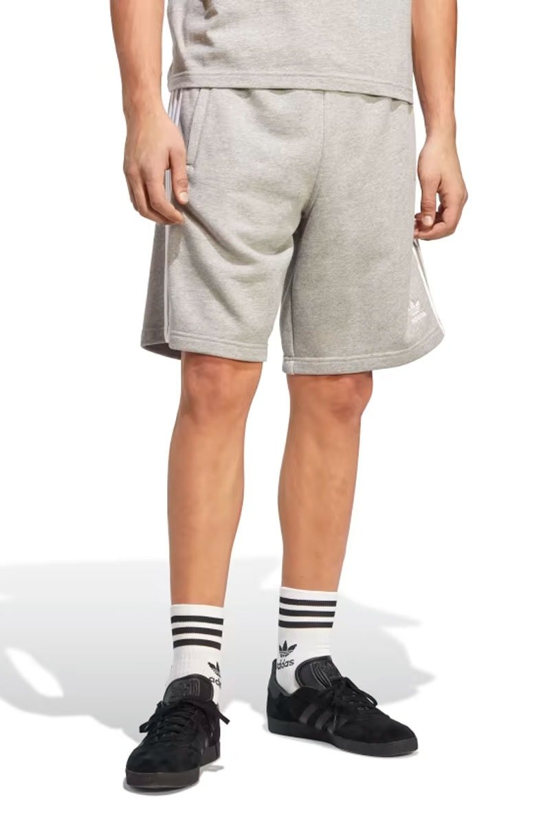 Shorts Adidas Adicolor Classics 3 - stripes Cinza - NewSkull