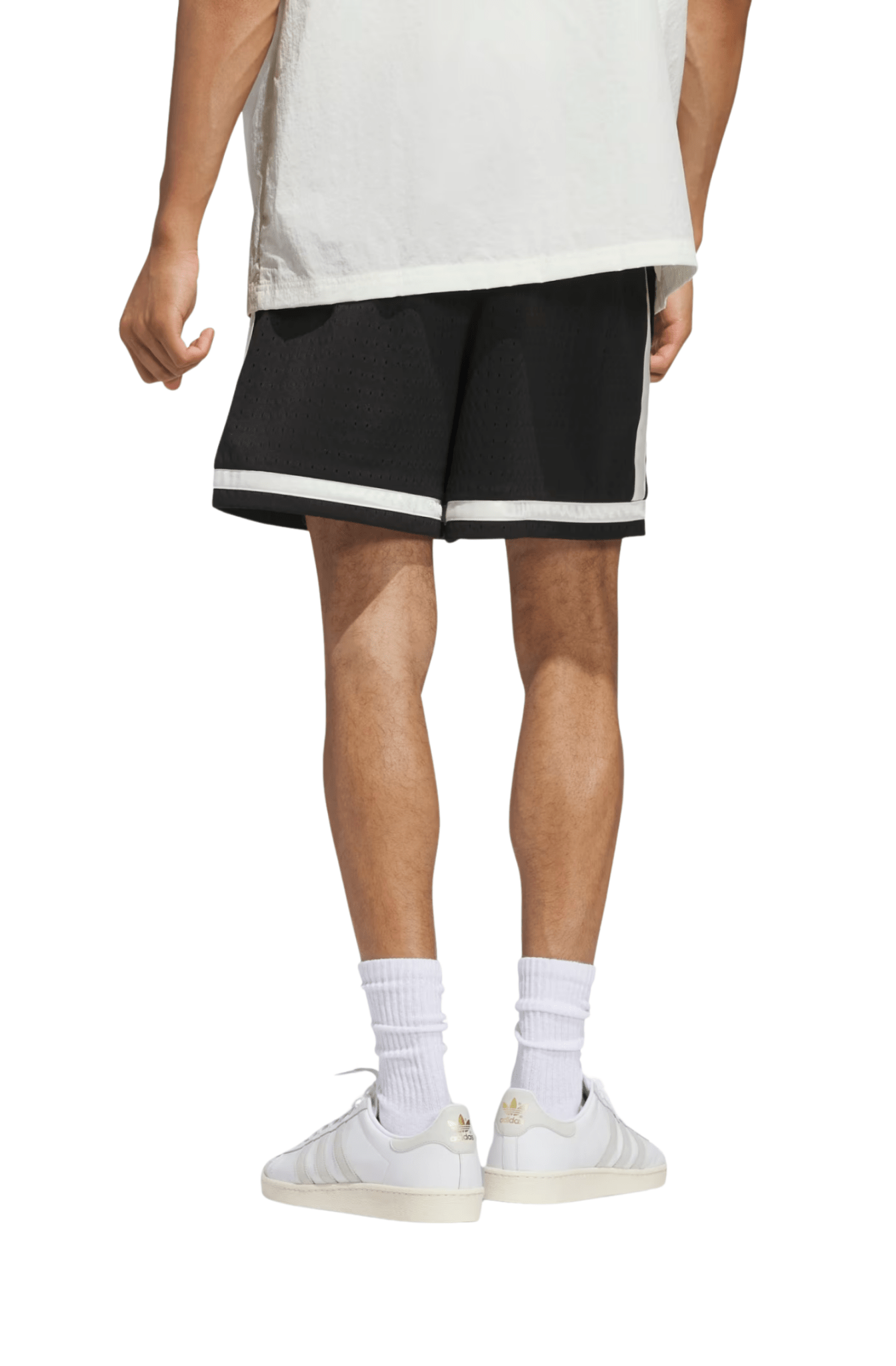 Shorts Adidas Basketball Originals Preto/Branco - NewSkull