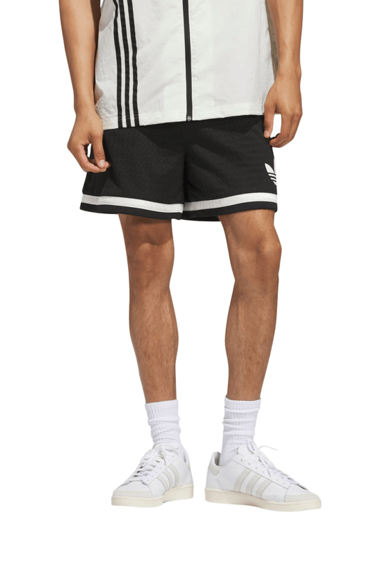 Shorts Adidas Basketball Originals Preto/Branco - NewSkull
