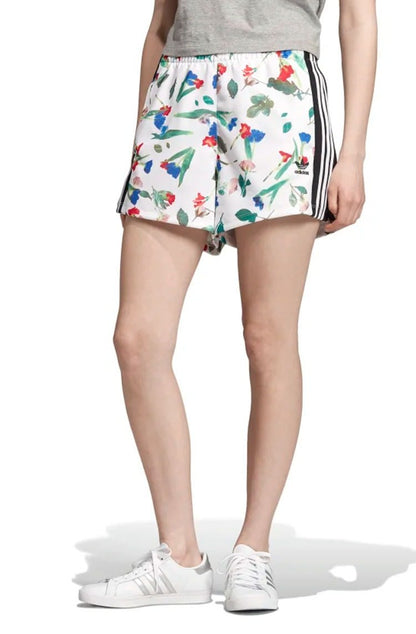 Shorts ADIDAS Cropped Allover Print Feminino Branco/Floral - NewSkull