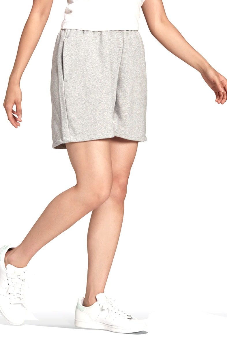 Shorts Adidas Feminino Moletinho Adicolor Essentials Cinza/Branco - NewSkull