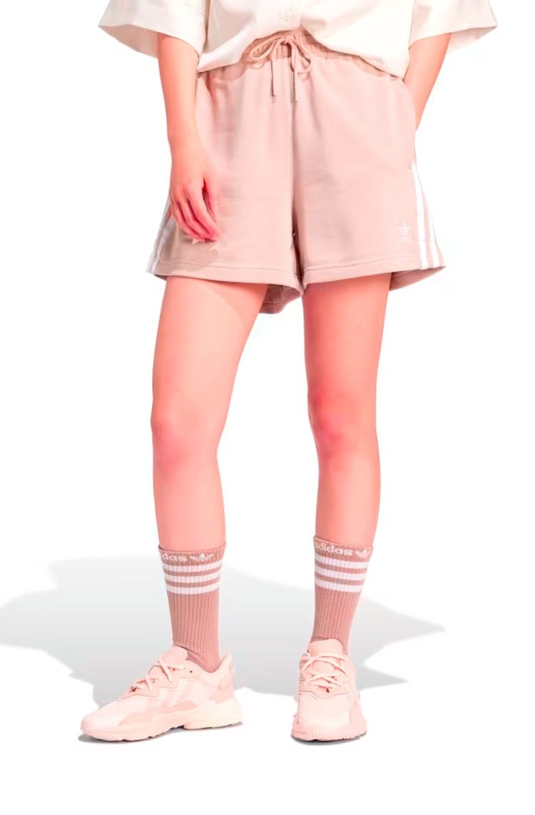 Shorts Adidas Moletinho 3 - stripes Bege - NewSkull