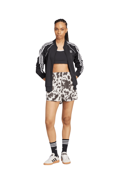 Shorts Adidas Originals Satin Branco/Preto - NewSkull