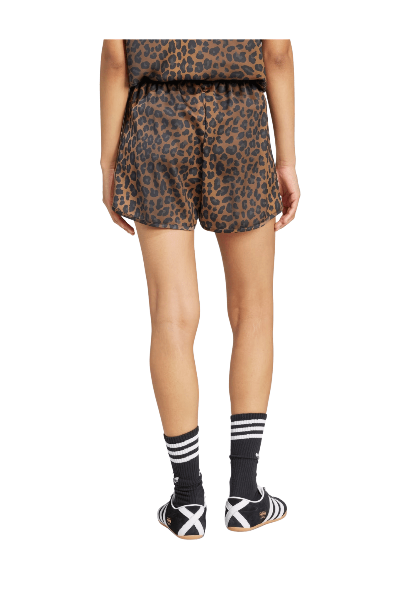 Shorts Adidas Originals Satin Marrom/Branco - NewSkull