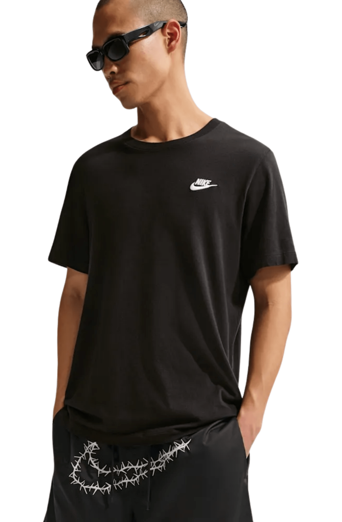 Shorts Nike Club Flow Woven Preto - NewSkull