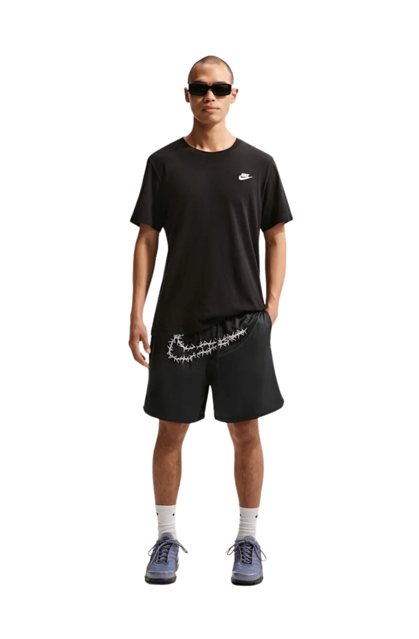 Shorts Nike Club Flow Woven Preto - NewSkull