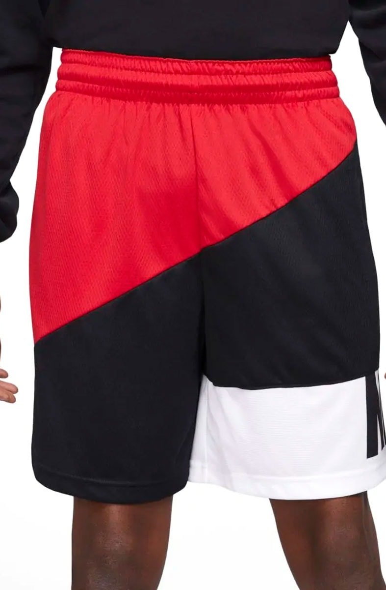 Shorts Nike Dri - FIT Preto/Vermelho/Branco - NewSkull