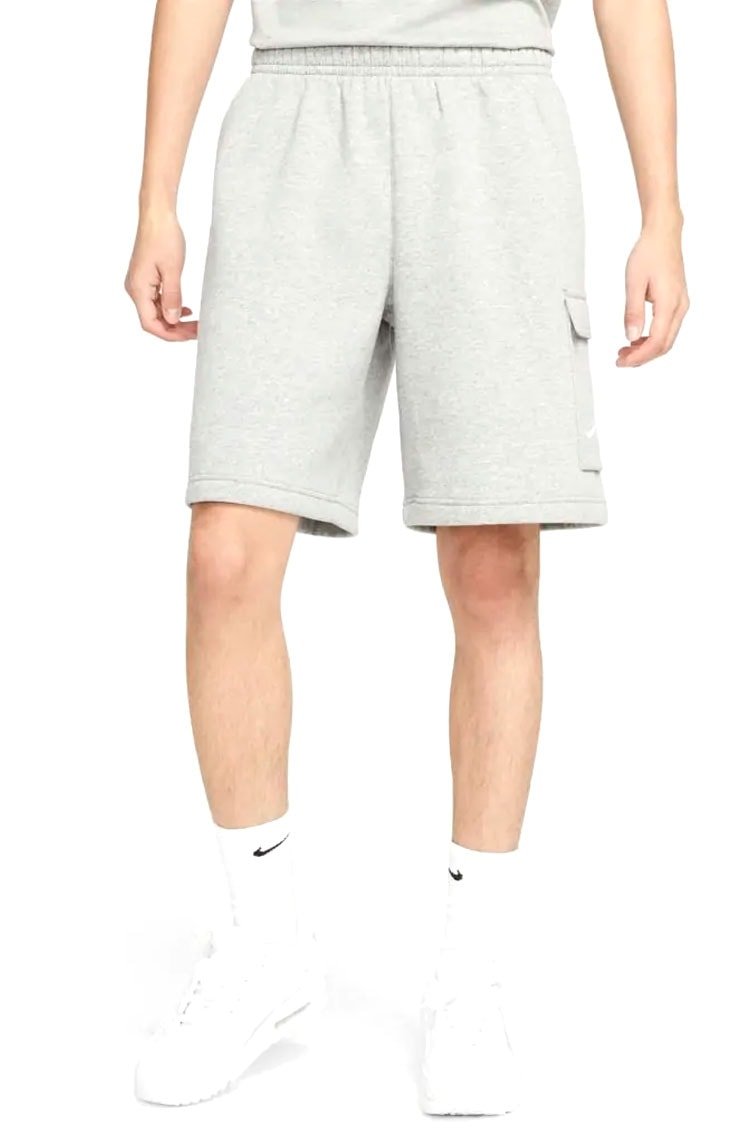 Shorts Nike Sportswear Club Cinza/Branco - NewSkull