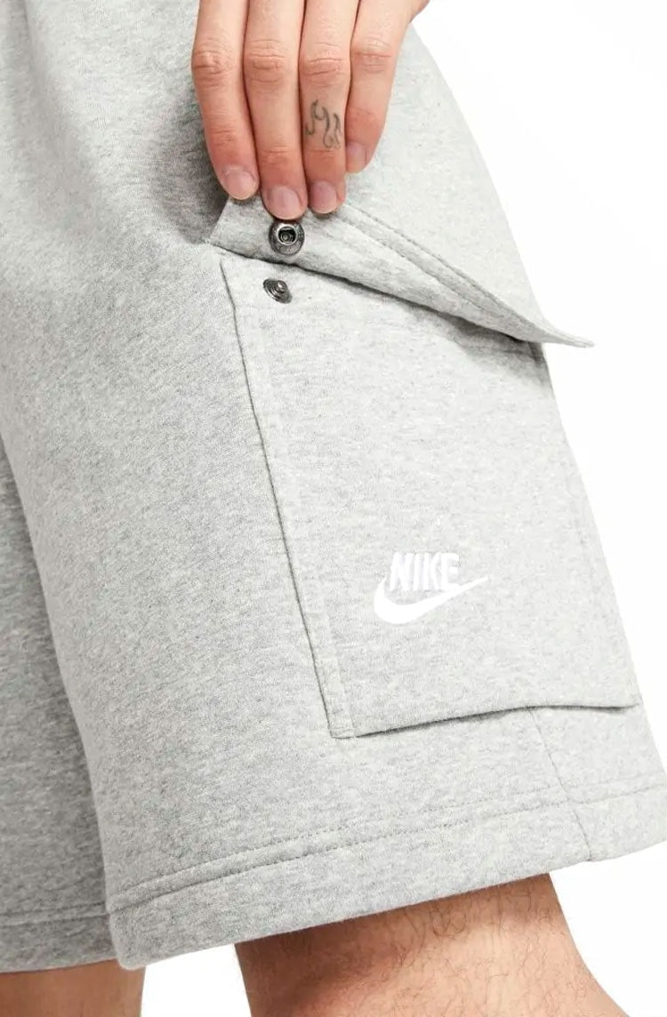 Shorts Nike Sportswear Club Cinza/Branco - NewSkull