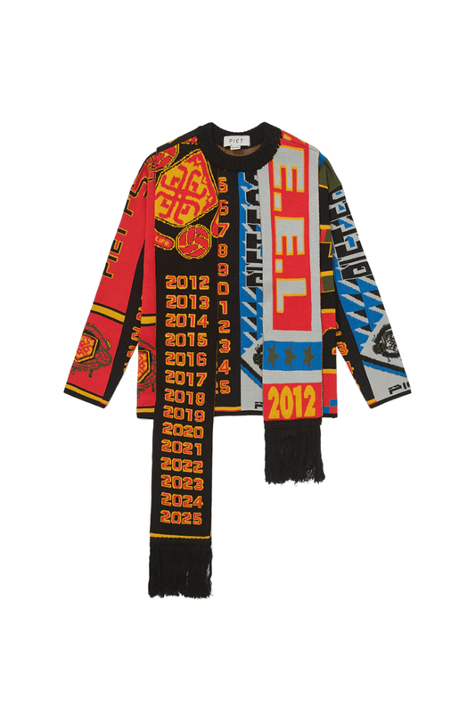 Suéter Piet Scarves Knitted Sweater Vermelho - NewSkull