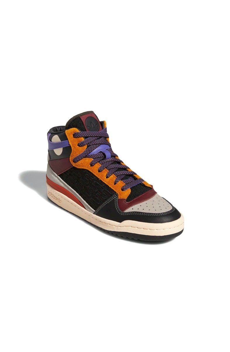 Tênis Adidas Forum Mid Patchwork Preto/Bege/Roxo - NewSkull