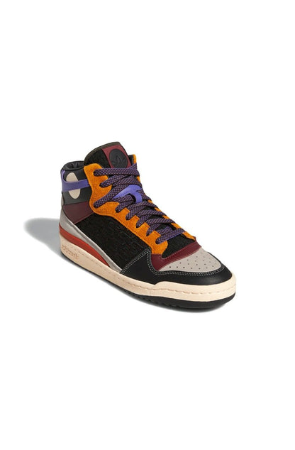 Tênis Adidas Forum Mid Patchwork Preto/Bege/Roxo - NewSkull