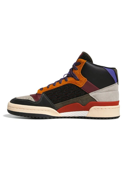 Tênis Adidas Forum Mid Patchwork Preto/Bege/Roxo - NewSkull